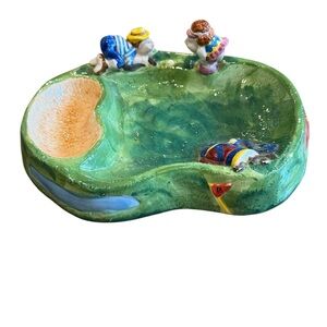 Linens and things chips and dip serving tray bowl plate golf coarse